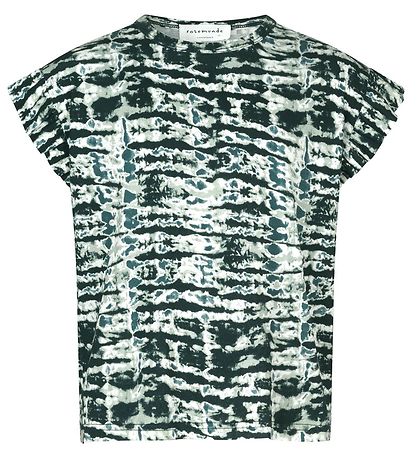 Rosemunde T-Shirt - Blåe Striped Tie Dye Print