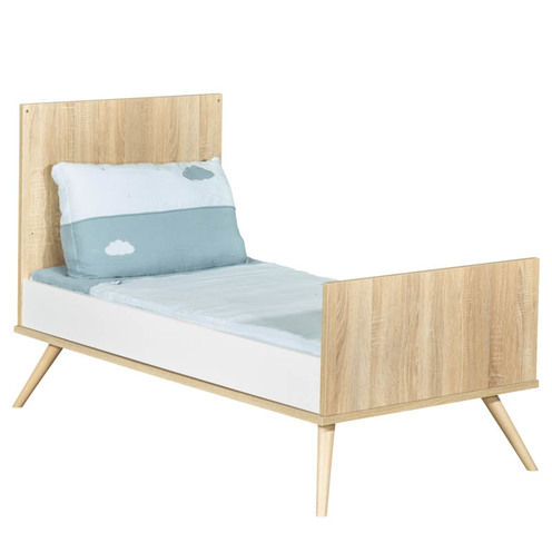 Chambre TRIO Lit 140x70 + Commode Bleue + Armoire SEVENTIES - SAUTHON