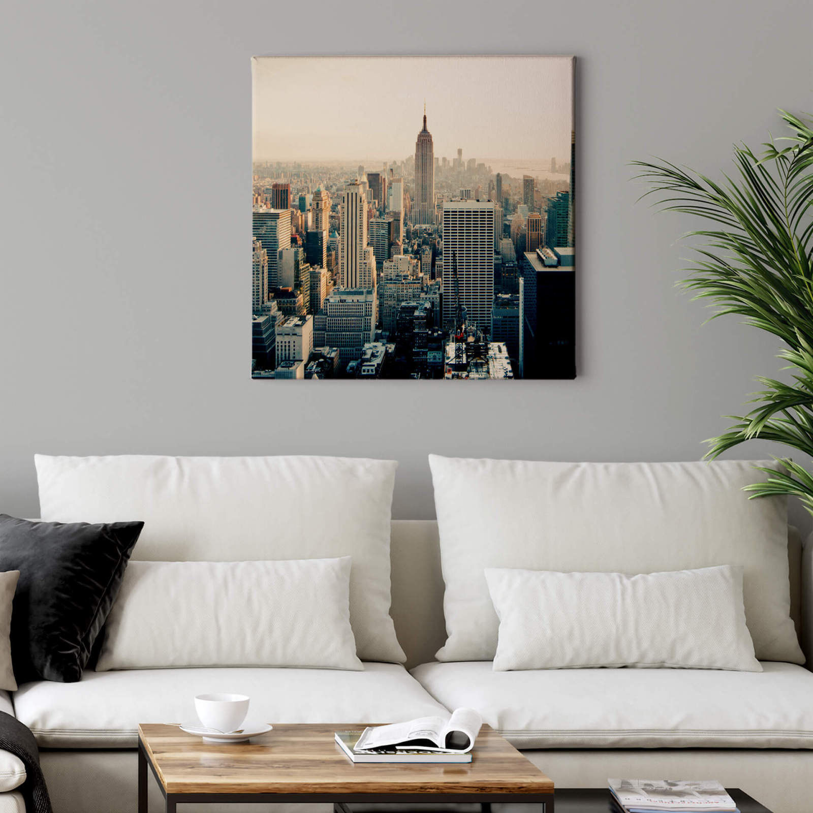 Leinwandbild SKYLINE - braun - 50x50 cm