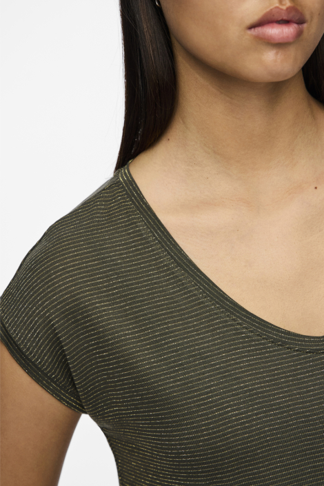 Pieces groene dames t-shirt