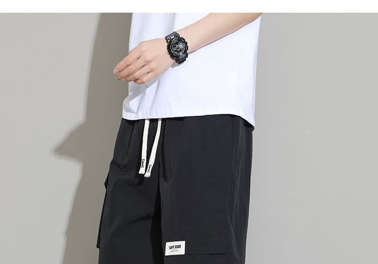 Cowpow - Cargoshorts met middelhoge taille en letters