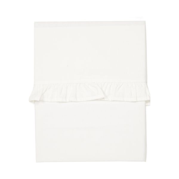 Koeka Ruffle Ledikantlaken Warm White 110 x 140 cm