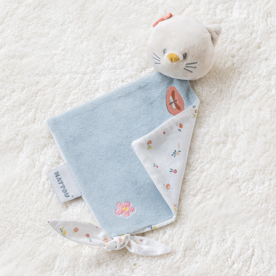 Nattou Mini-Kuscheltuch Katze