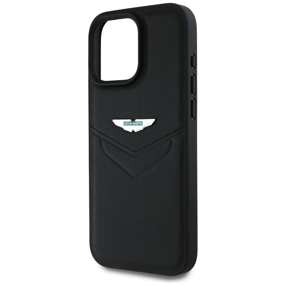 iPhone 16 Pro Max Leder Hardcase Hülle Victory Design (ASHCP16XPVIK) - Schwarz