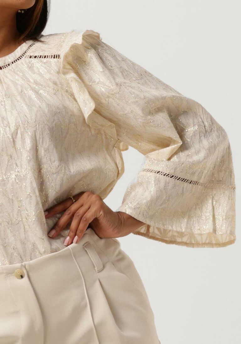 SUMMUM witte summum blouse top lurex jacquard