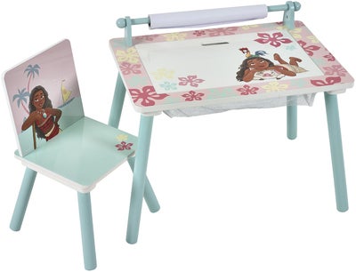 Disney Vaiana Skrivebord med Stol, Blå