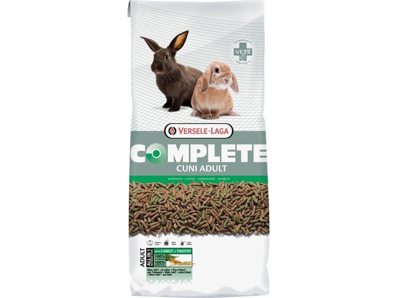 Versele Laga Hauptfutter Cuni Adult Complete, 8 kg Faserreiche Extrudate für ausgewachsene Kaninchen/Zwergkaninchen