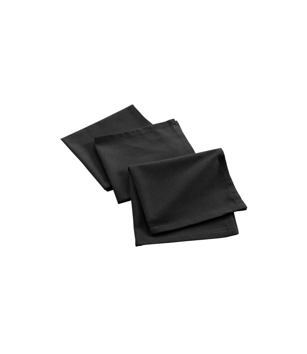 Lot de 3 Serviettes de Table Mistral 40x40cm Noir