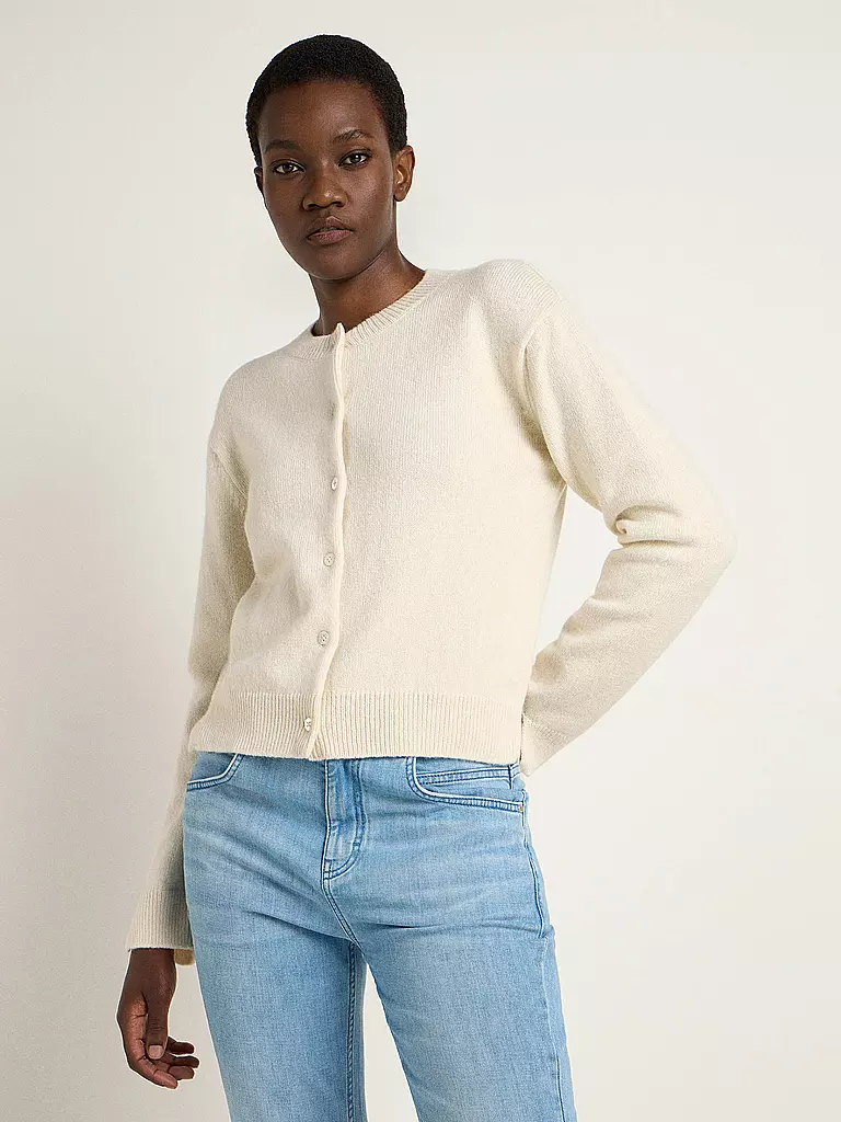 LANIUS Strickjacke Boxy Fit creme