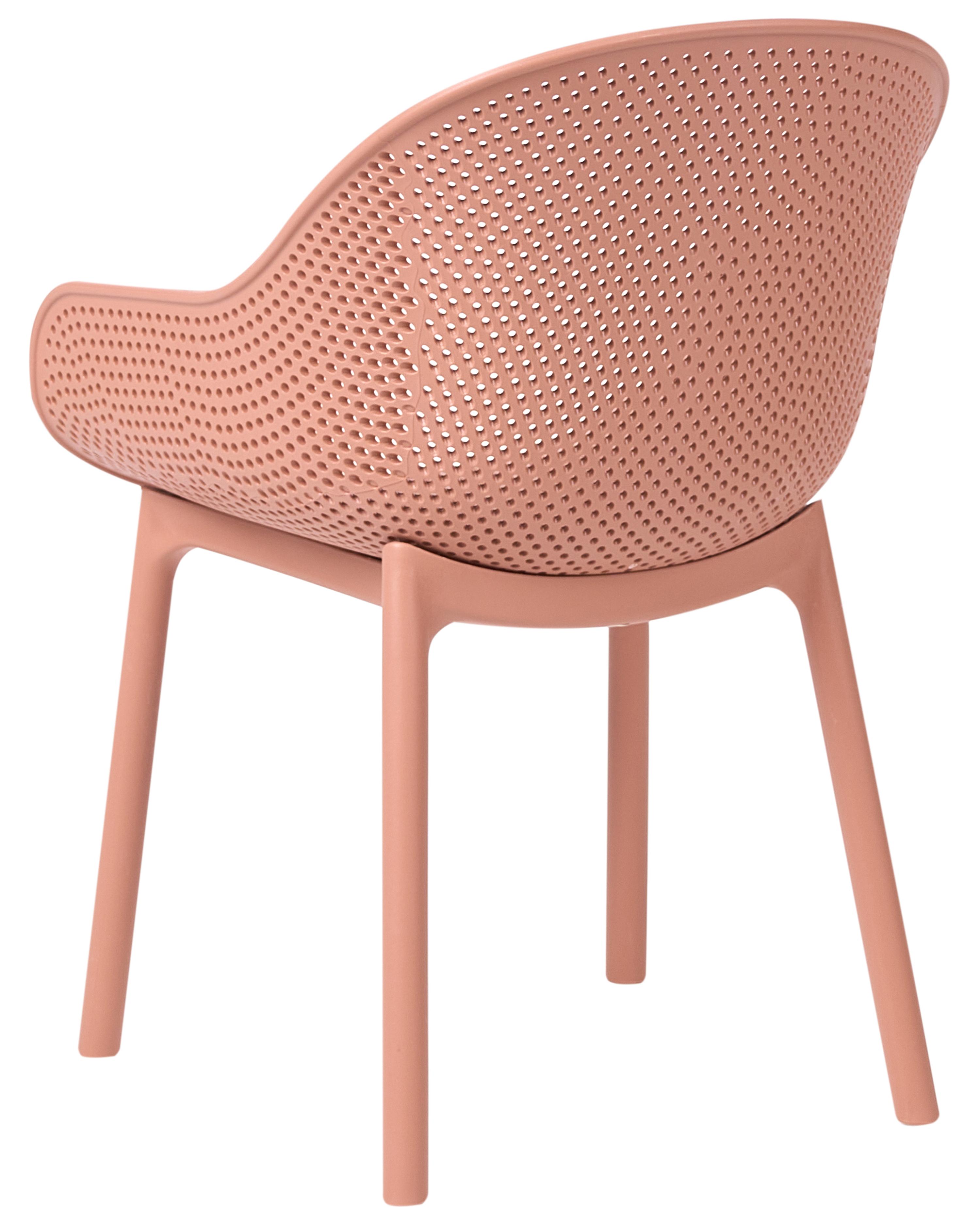 Set van 4 tuinstoelen TIGGIANO Koraalrood