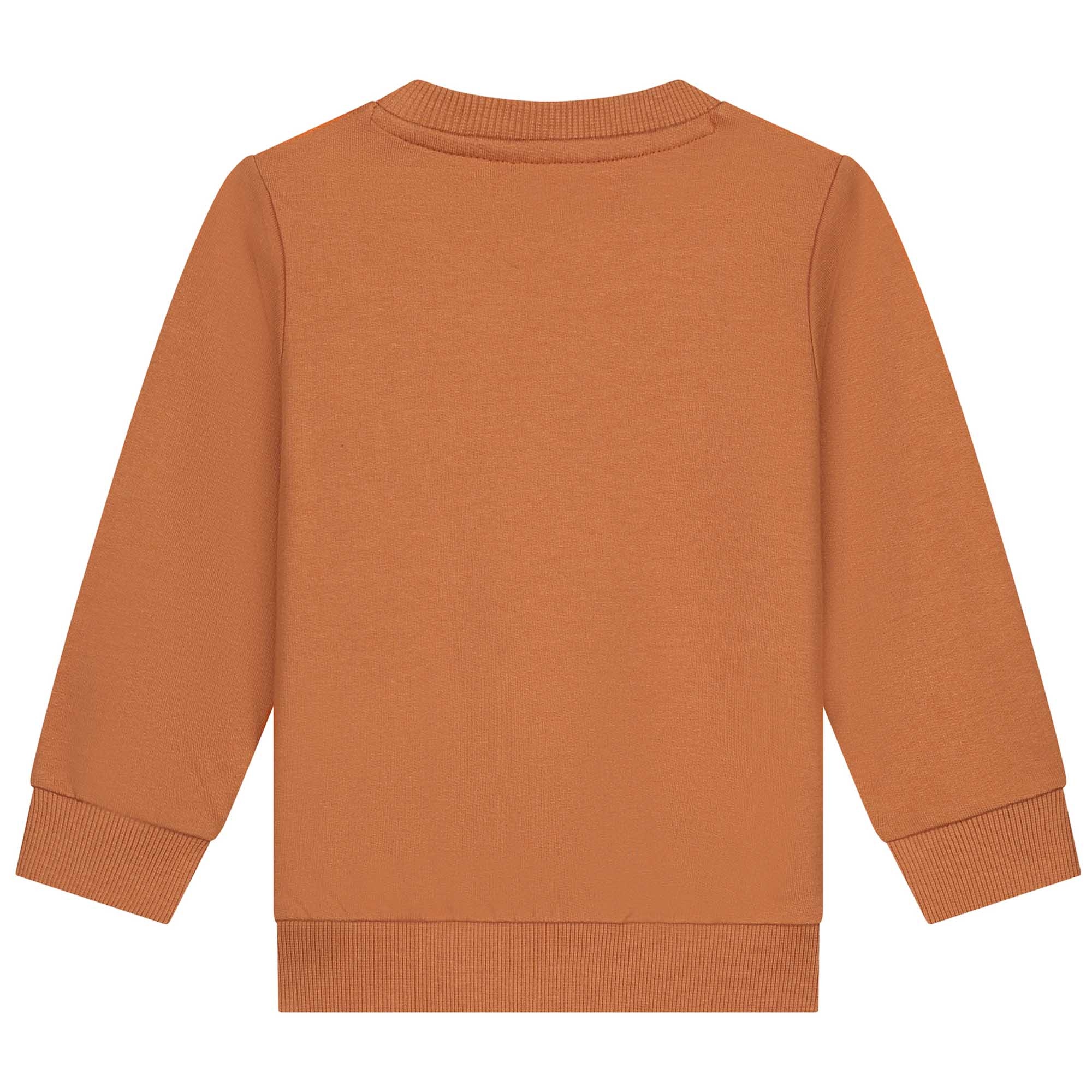 Prénatal baby sweater lange mouwen effen oranje