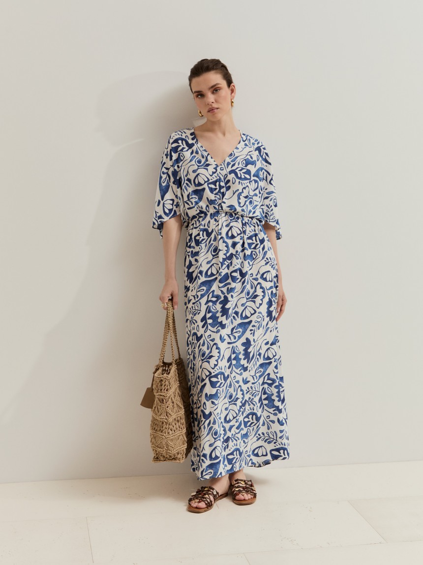 Vestido comprido estampado