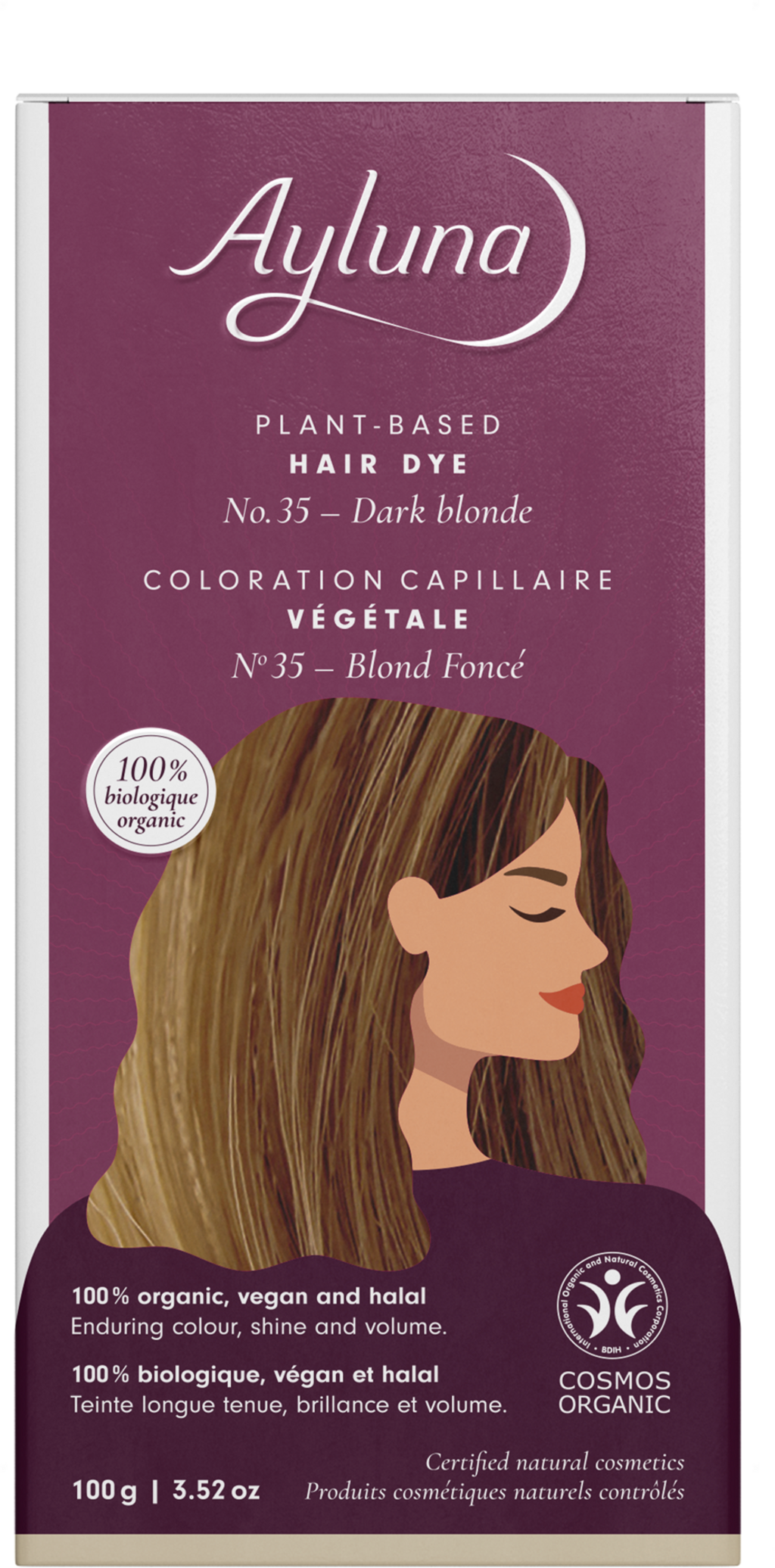 Ayluna  Pflanzenhaarfarbe Dunkelblond, 100 g