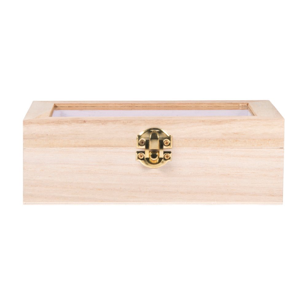 Holzkiste mit Rahmen-Klappdeckel