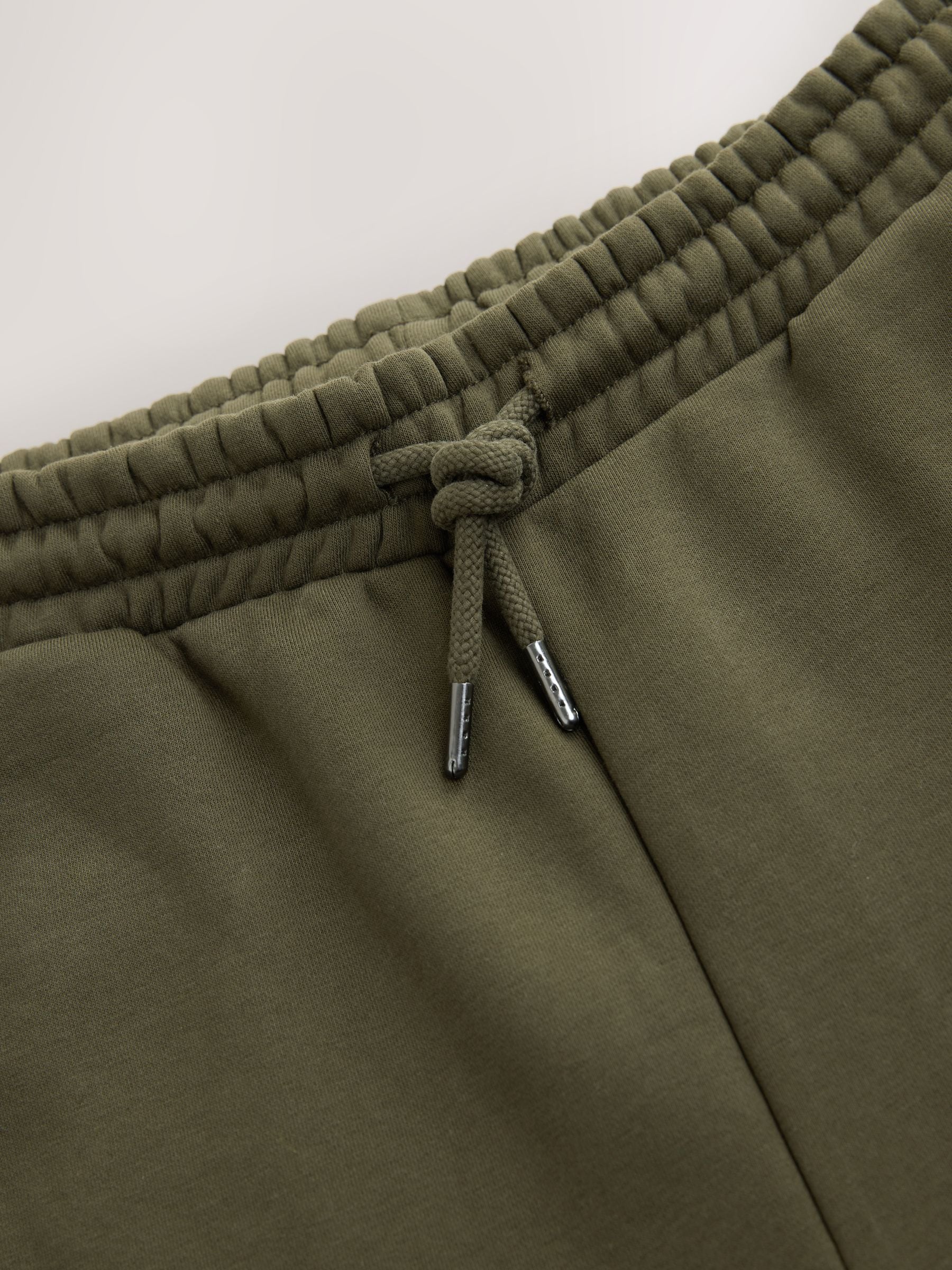 Kakigroen - Straight fit - Katoenrijke Jersey Joggingbroeken
