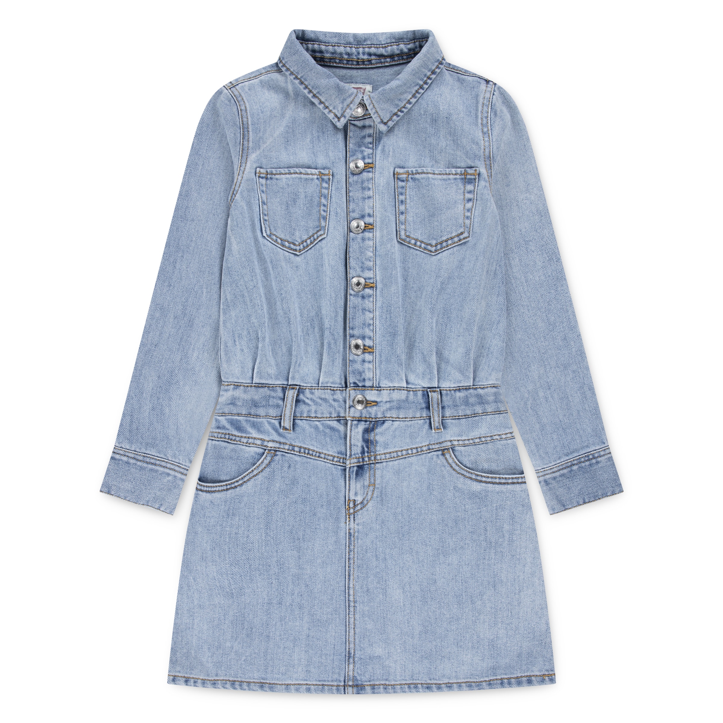 Levi's® Kids Jeanskleid »LVG LS WESTERN DRESS« Brusttaschen | Gesässtaschen mit Druckknöpfen, for Girls