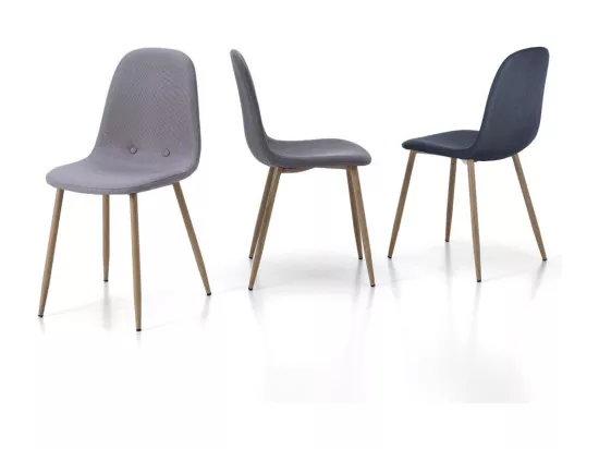 Set de 4 Chaises BALTIMORA gris clair