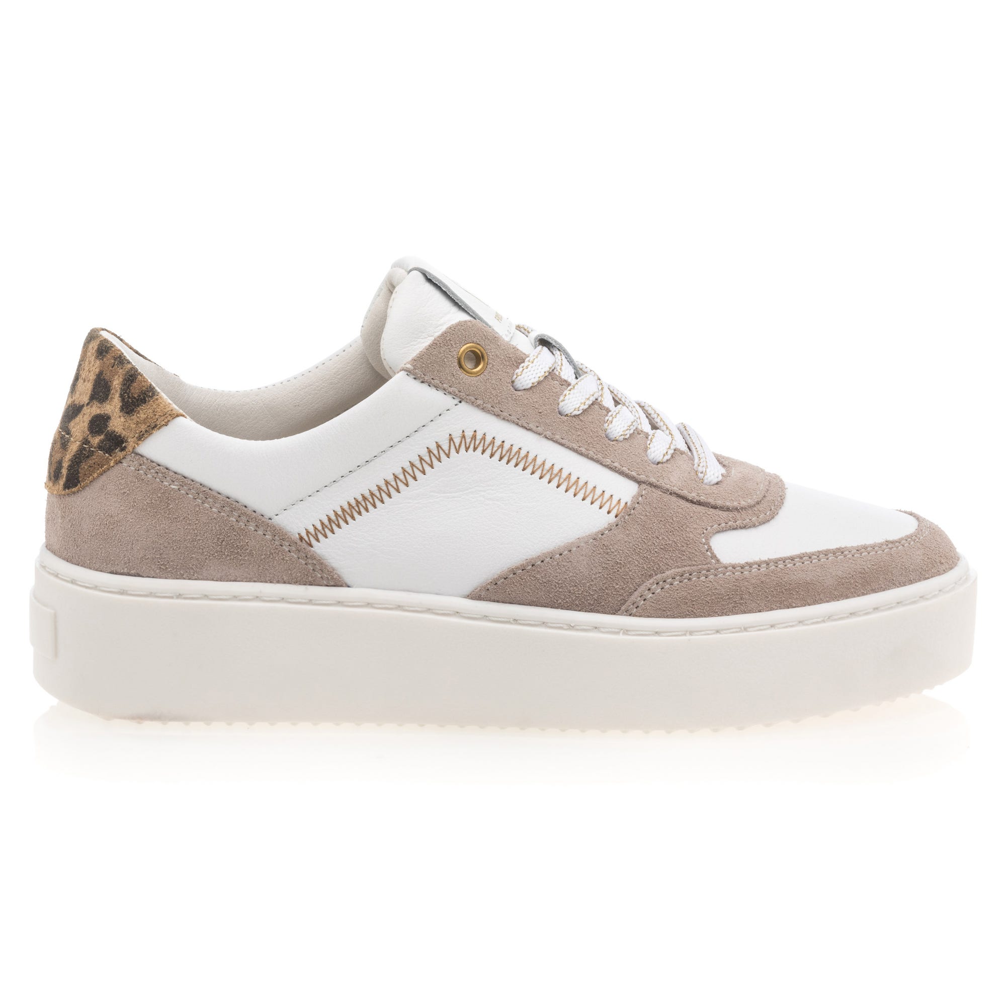 Baskets basses Femme en cuir beige