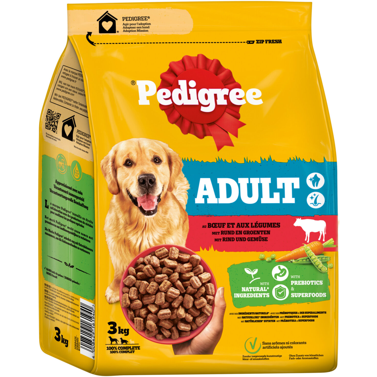 Pedigree Adult Hunde Trockenfutter Rind