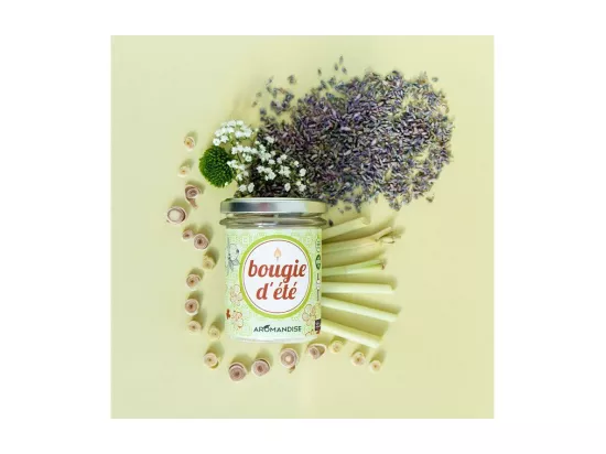 Bougie d'été - citronnelle & géranium - 30h