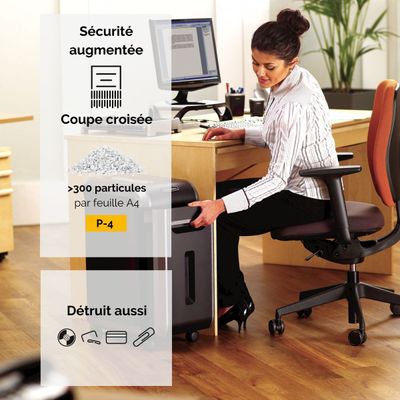 Fellowes Powershred 99Ci - destructeur de documents coupe croisée - 18 feuilles - Corbeille 34 litres - anti-bourrage - sécurité SafeSense
