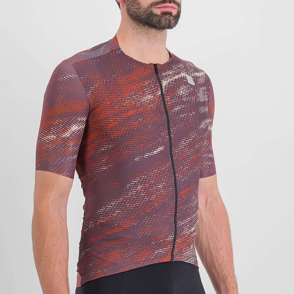 Sportful Cliff Supergiara Fietsshirt Korte Mouwen Paars Heren