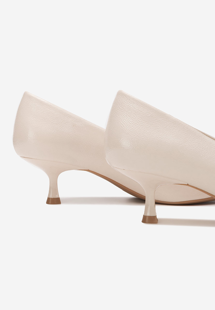 Chaussures à petit talon beige Dianela