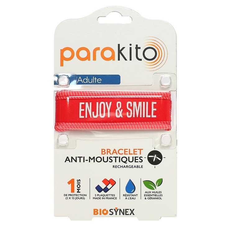 Bracelet anti-moustiques rechargeable adulte Enjoy & Smile + 2 recharges