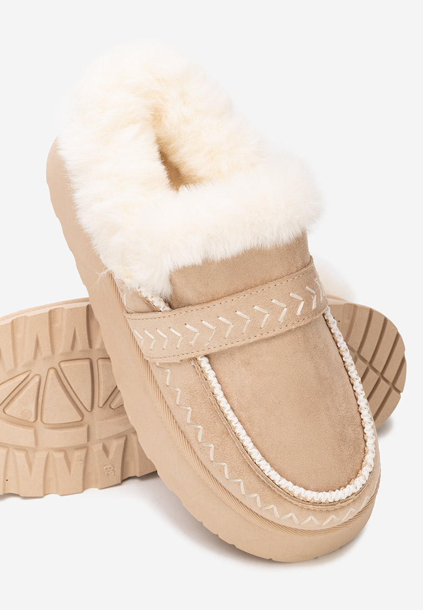Bottines à plateforme beige Cirelia