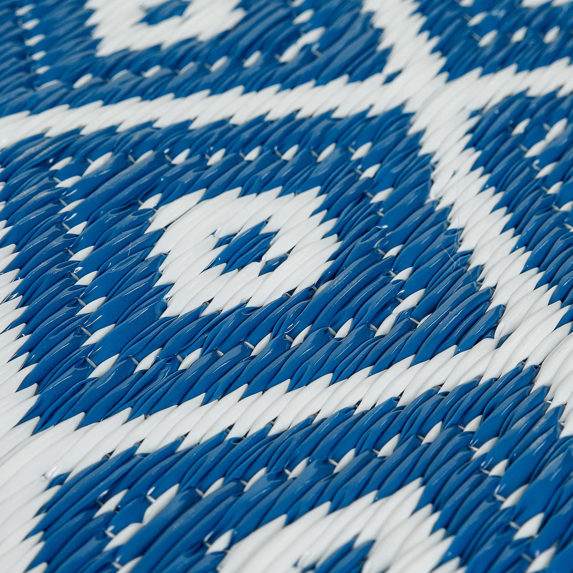 Outdoor-Teppich - blau - Rautenmuster - 150x200 cm
