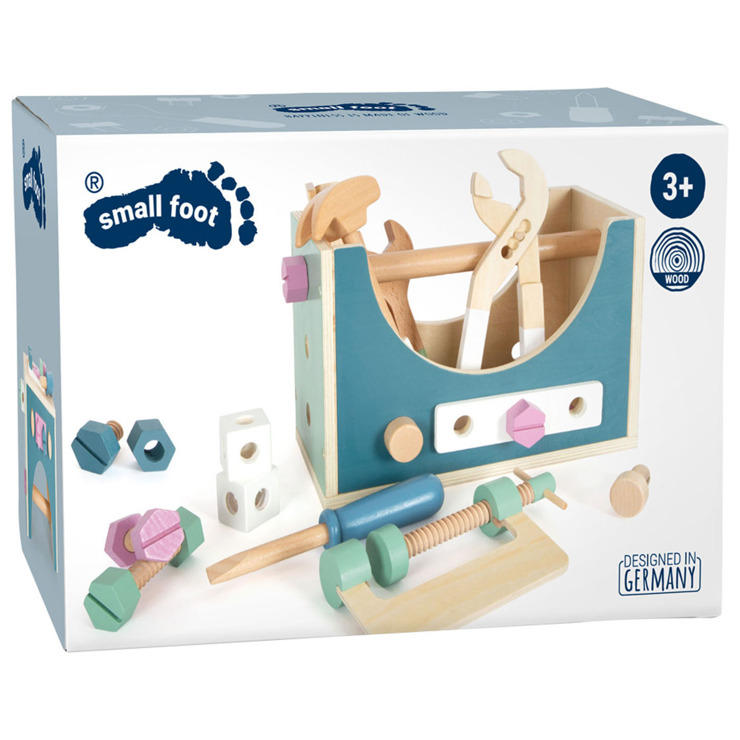 Small Foot-Houten Gereedschapskist Nordic 2in1, 28dlg.