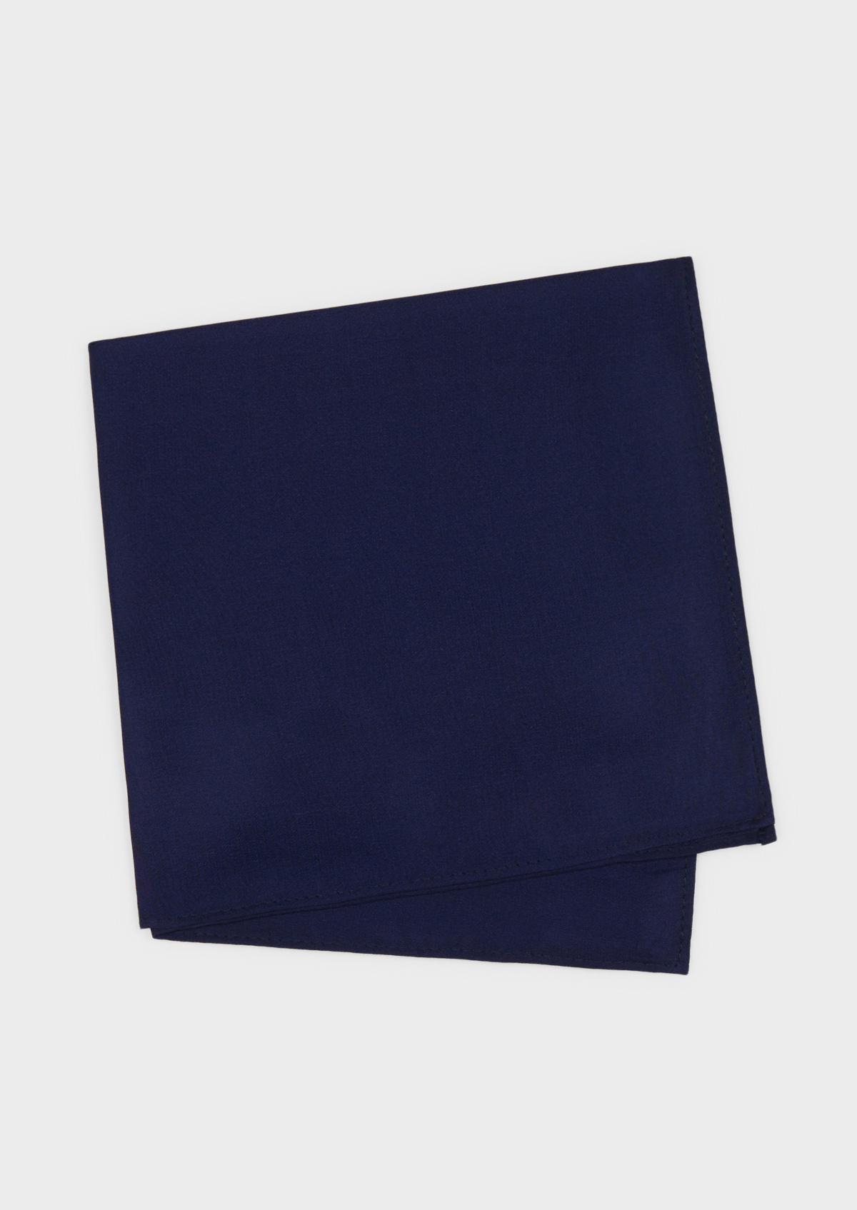 Pochette en soie unie bleue