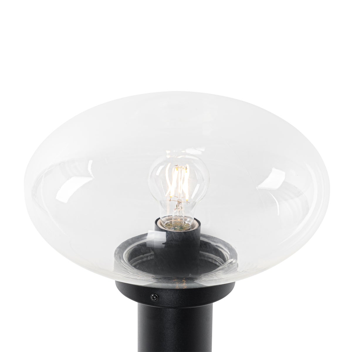 Moderne zwarte buitenpaal 50 cm - Elly