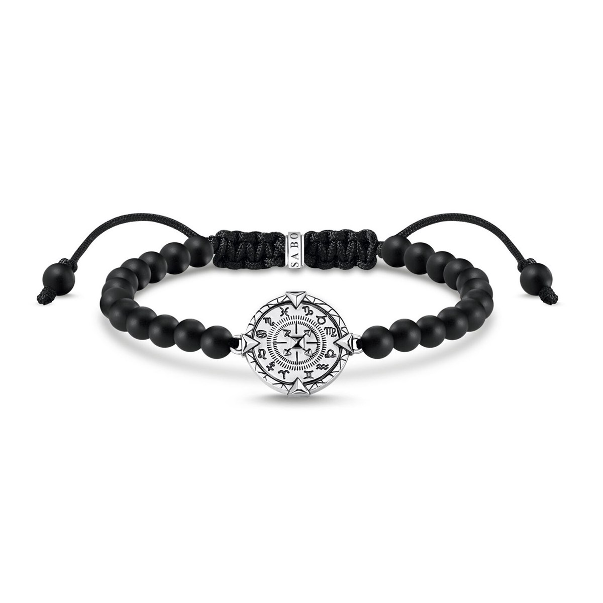 Bracelet Thomas Sabo argent perles obsidienneElements of nature