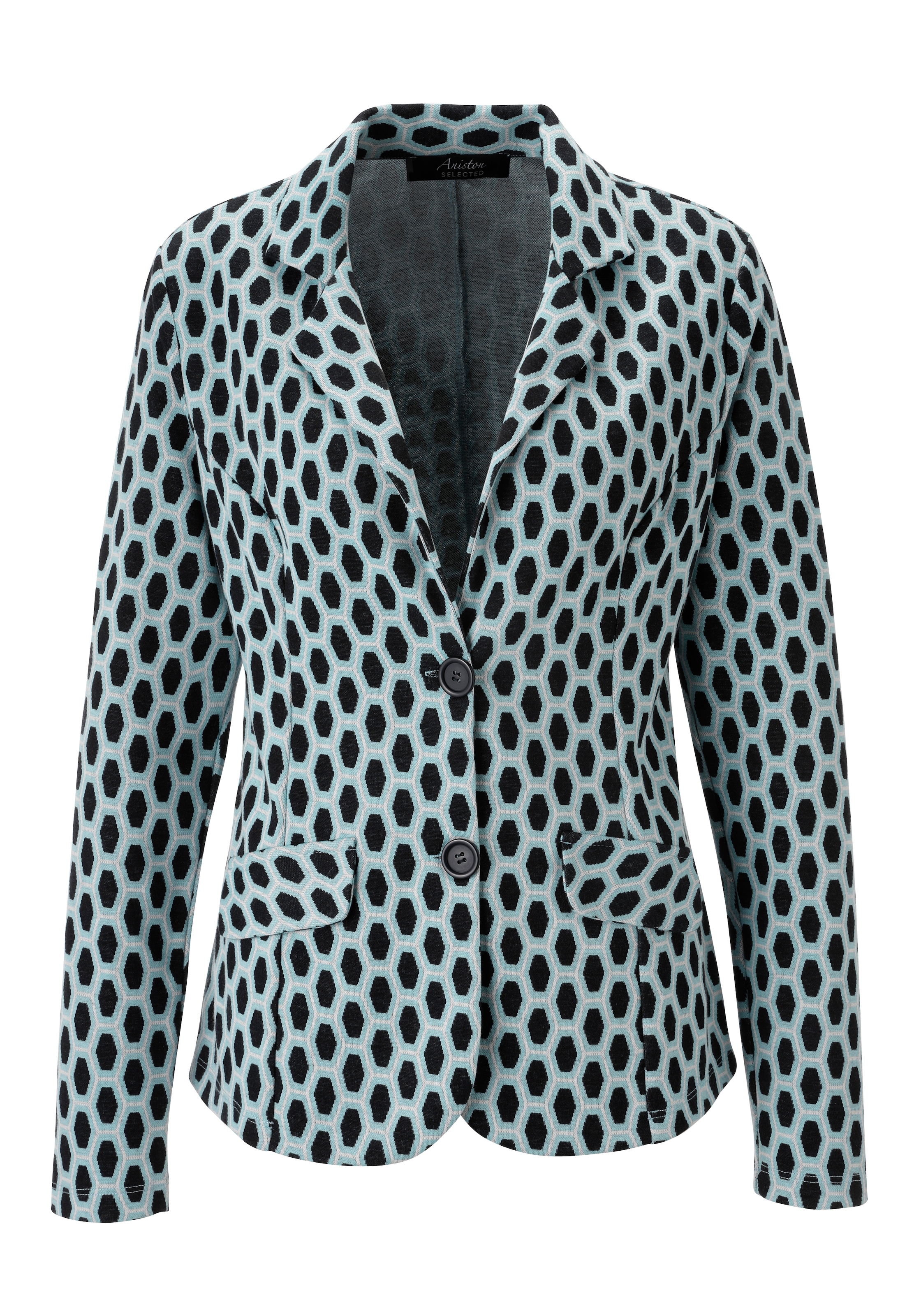 Aniston SELECTED Jerseyblazer , mit Allover-Muster in geometrischer Wabenoptik - NEUE KOLLEKTION