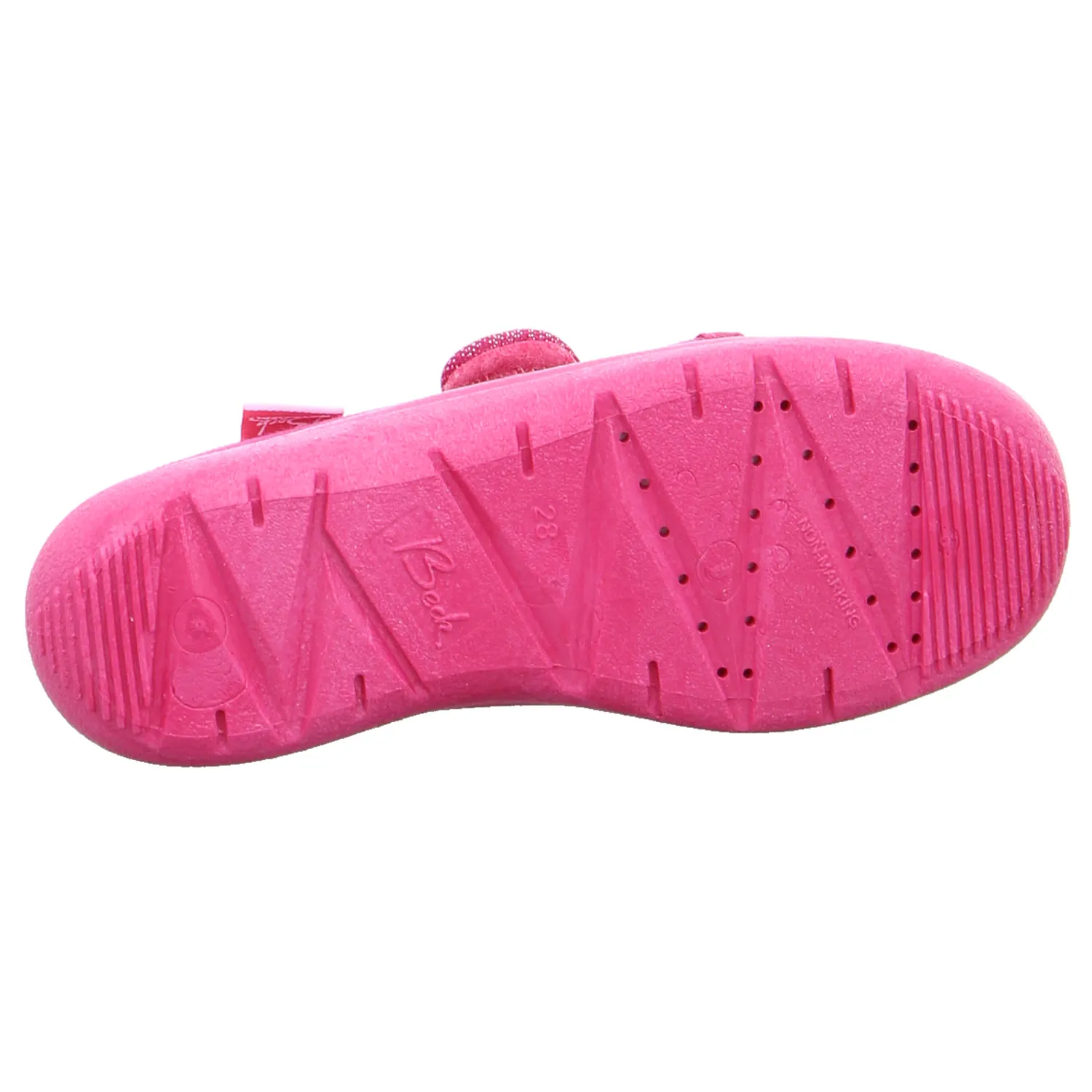 BECK Kinder-Hausschuh Pink Textil  Mädchenhausschuh
