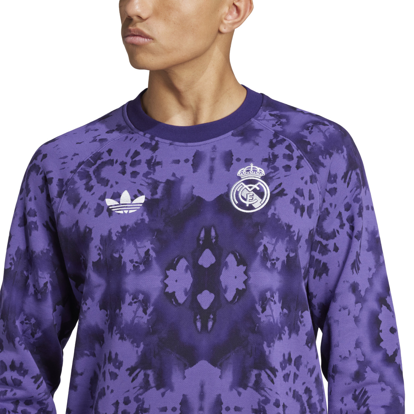 Adidas Real Madrid CNY Crew Sweater 2024-2025 Paars Wit