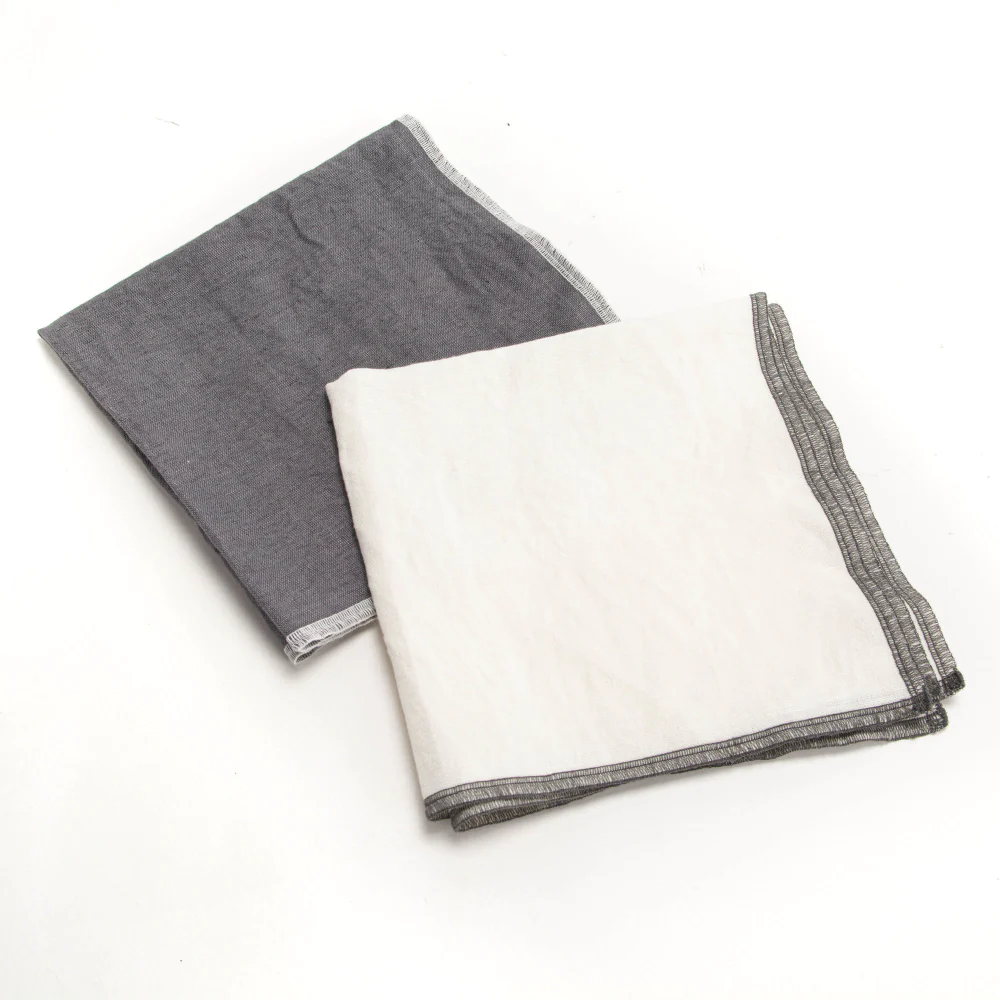 Lot de 2 serviettes de table Bergen en lin Amadeus