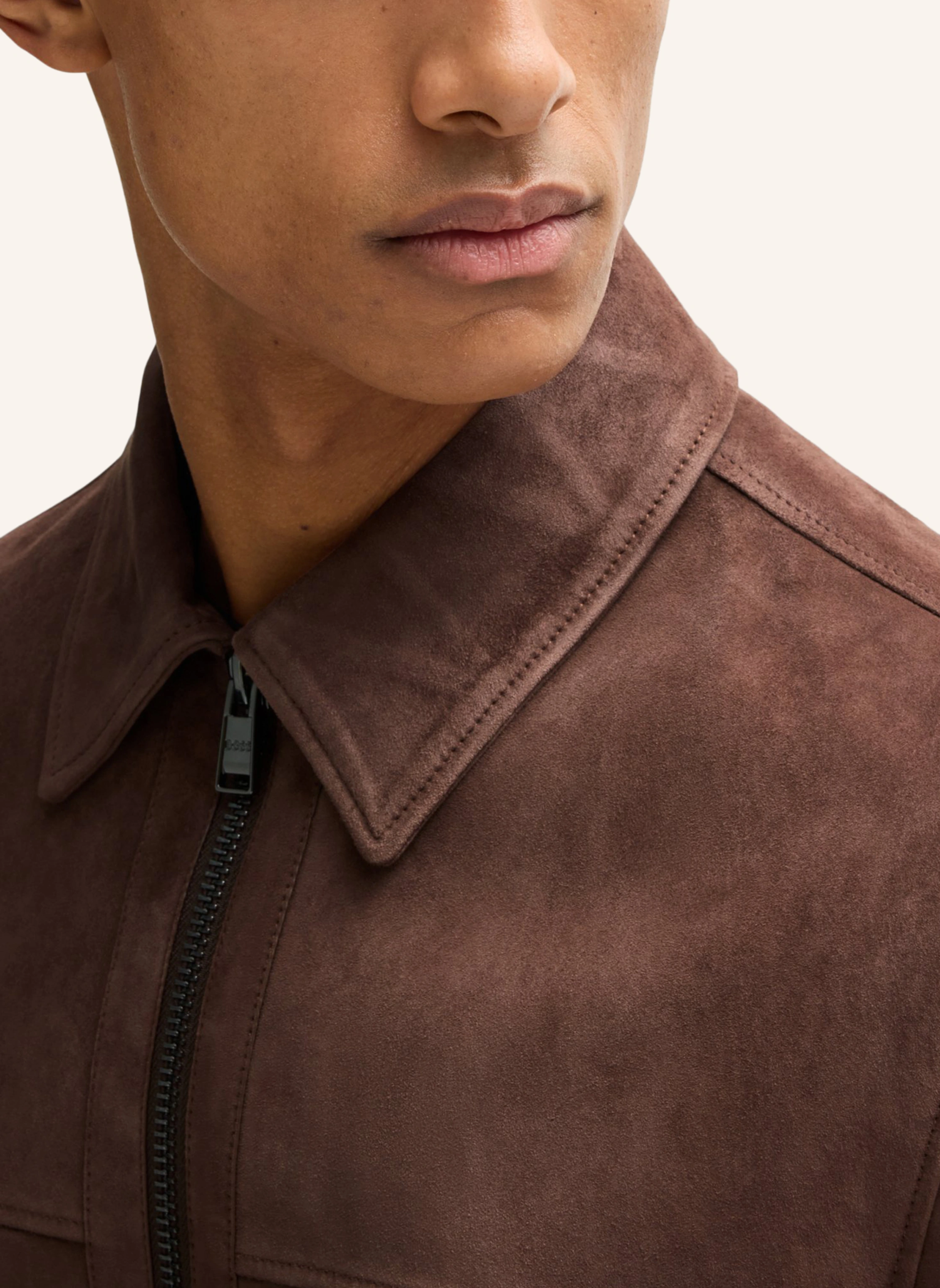 BOSS Lederjacke H-MALBANO5 Regular Fit