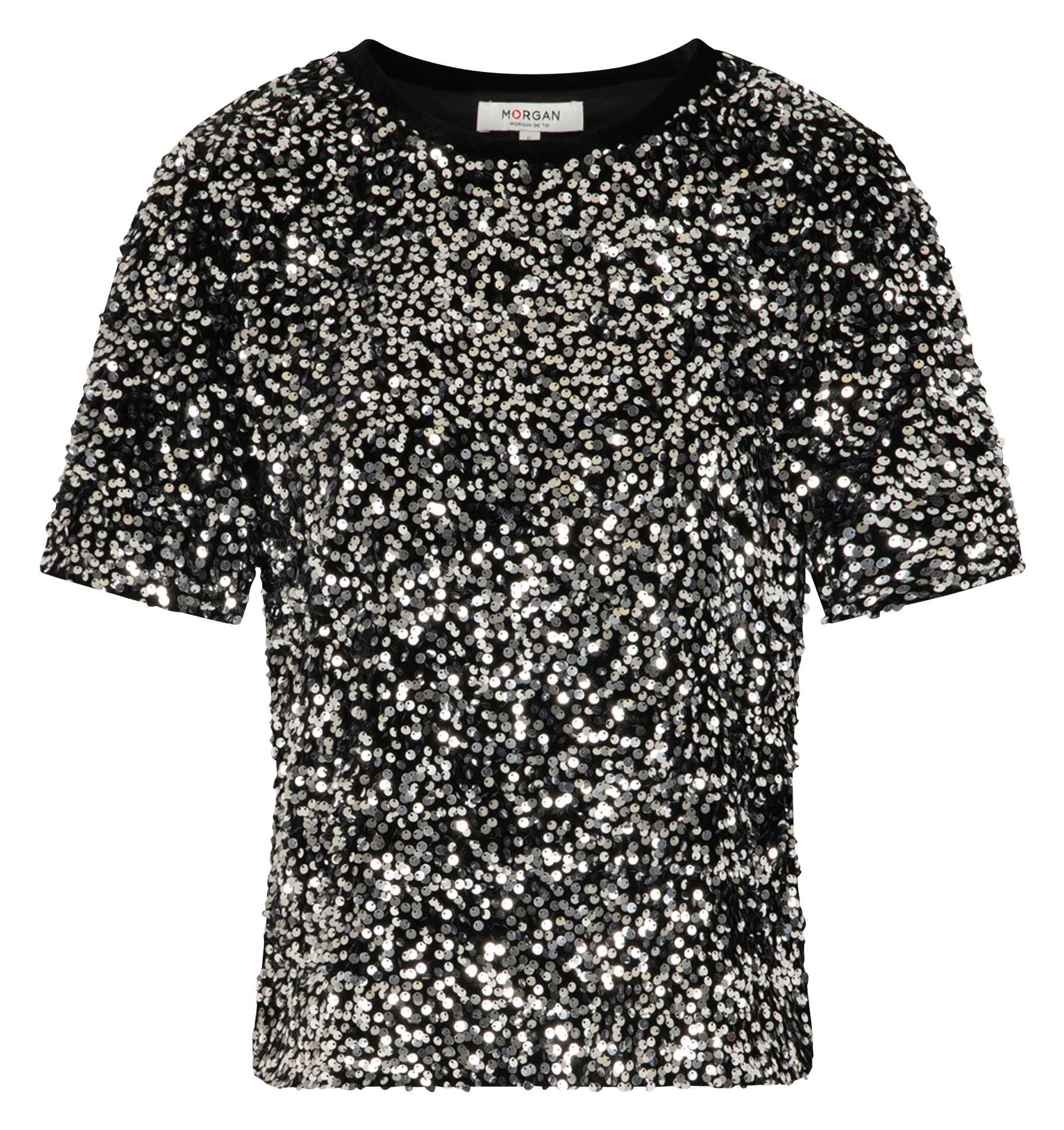 DYNE - Tee-shirt manches courtes à sequins | Noir