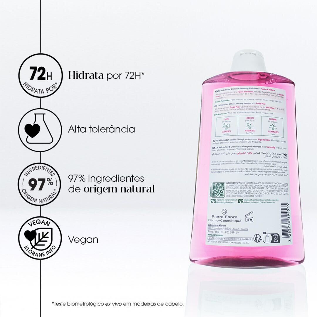 KLORANE  Champô Figo da Índia Hidratante Cabelo Baço - 400ml