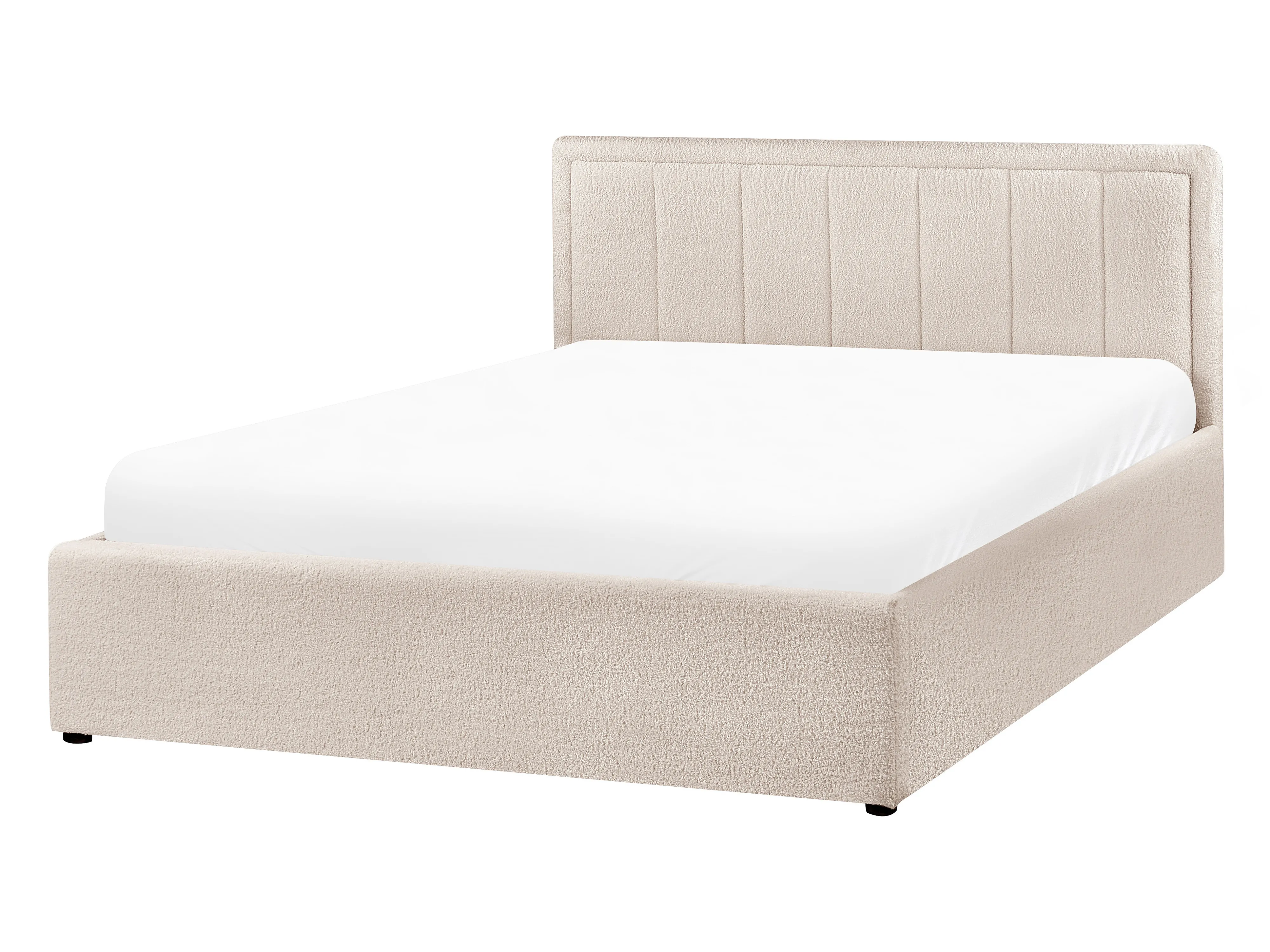 Bed met opbergruimte Bouclé MONTLAUR 140 x 200 cm Beige