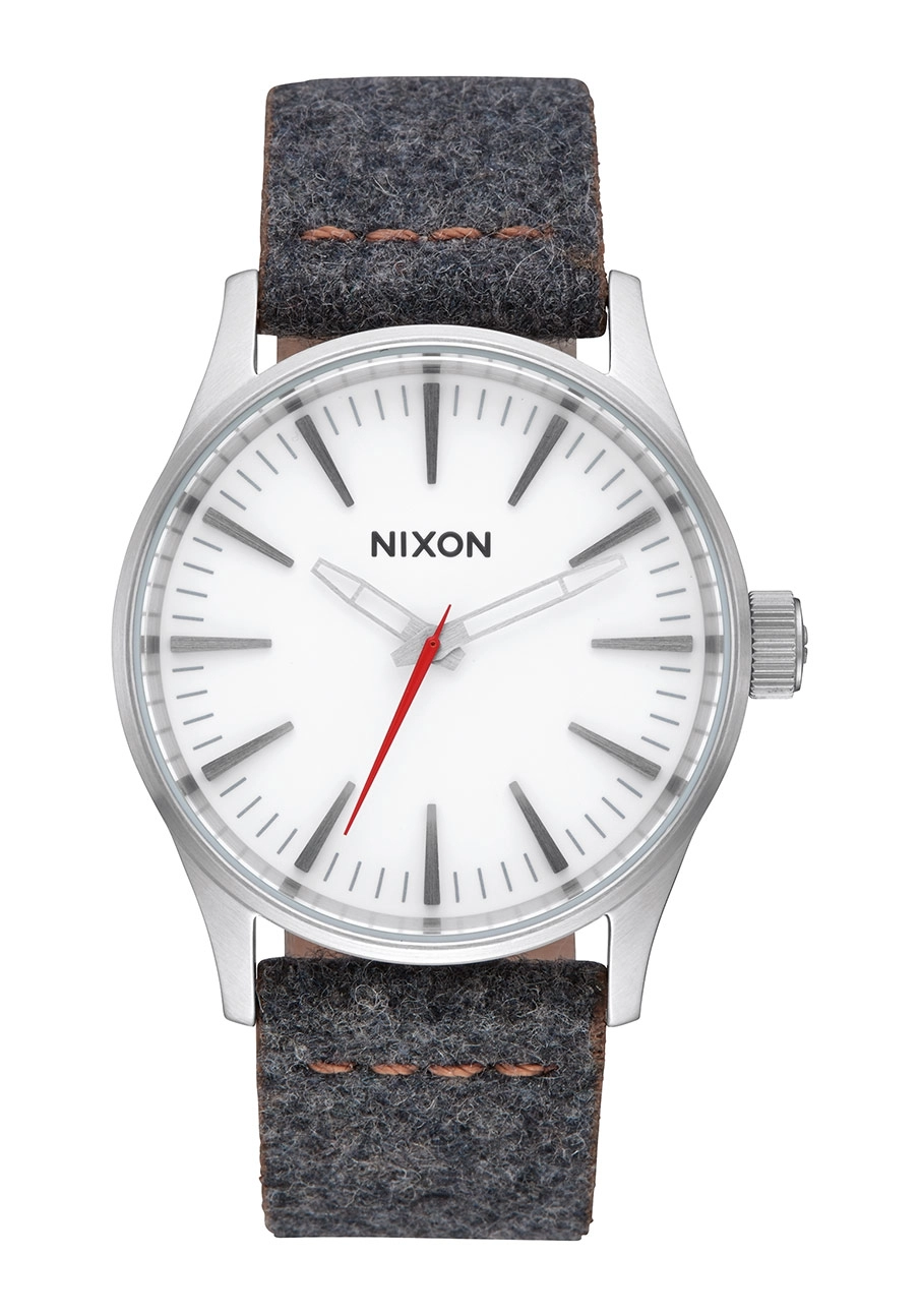 Nixon The Sentry 38 Leather Gray / Tan A3772476