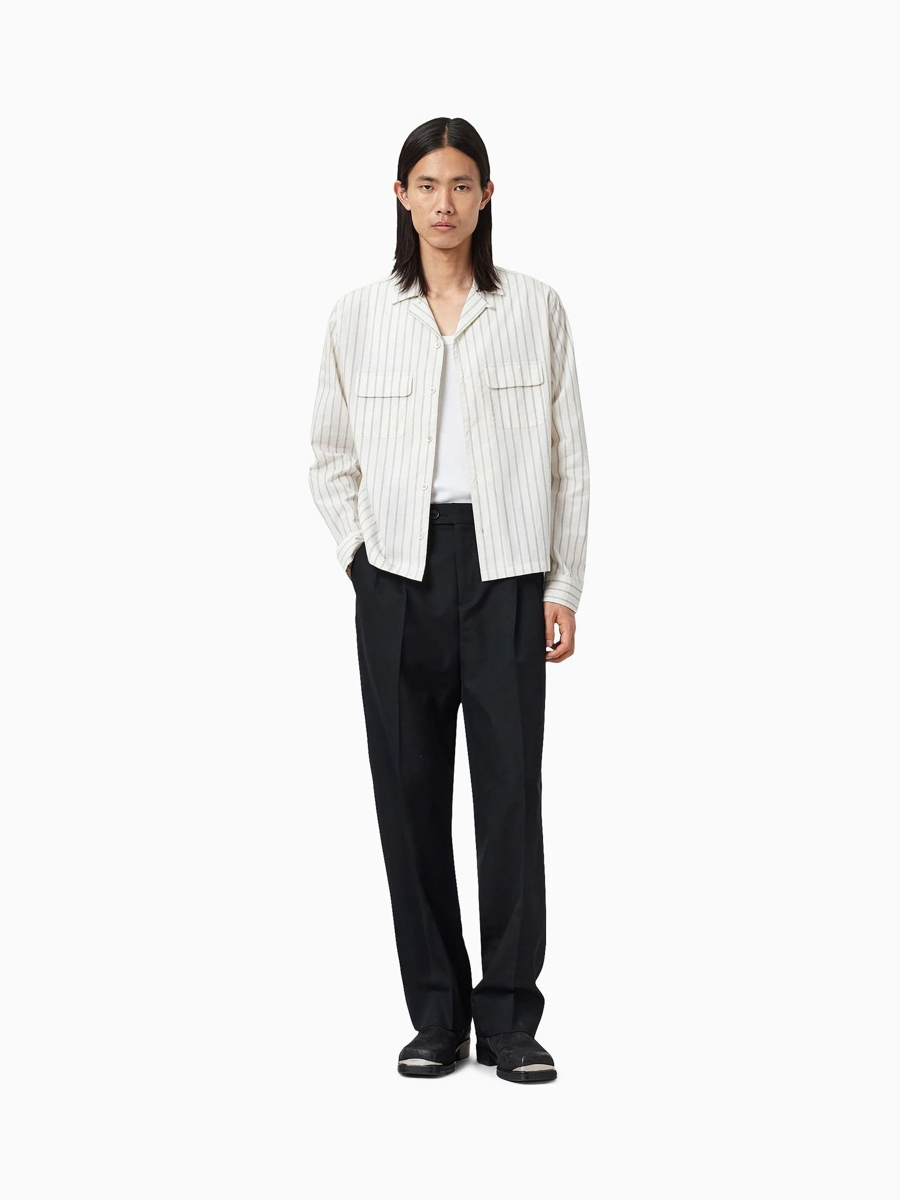 Zwart - AllSaints Tallis Straight Trousers