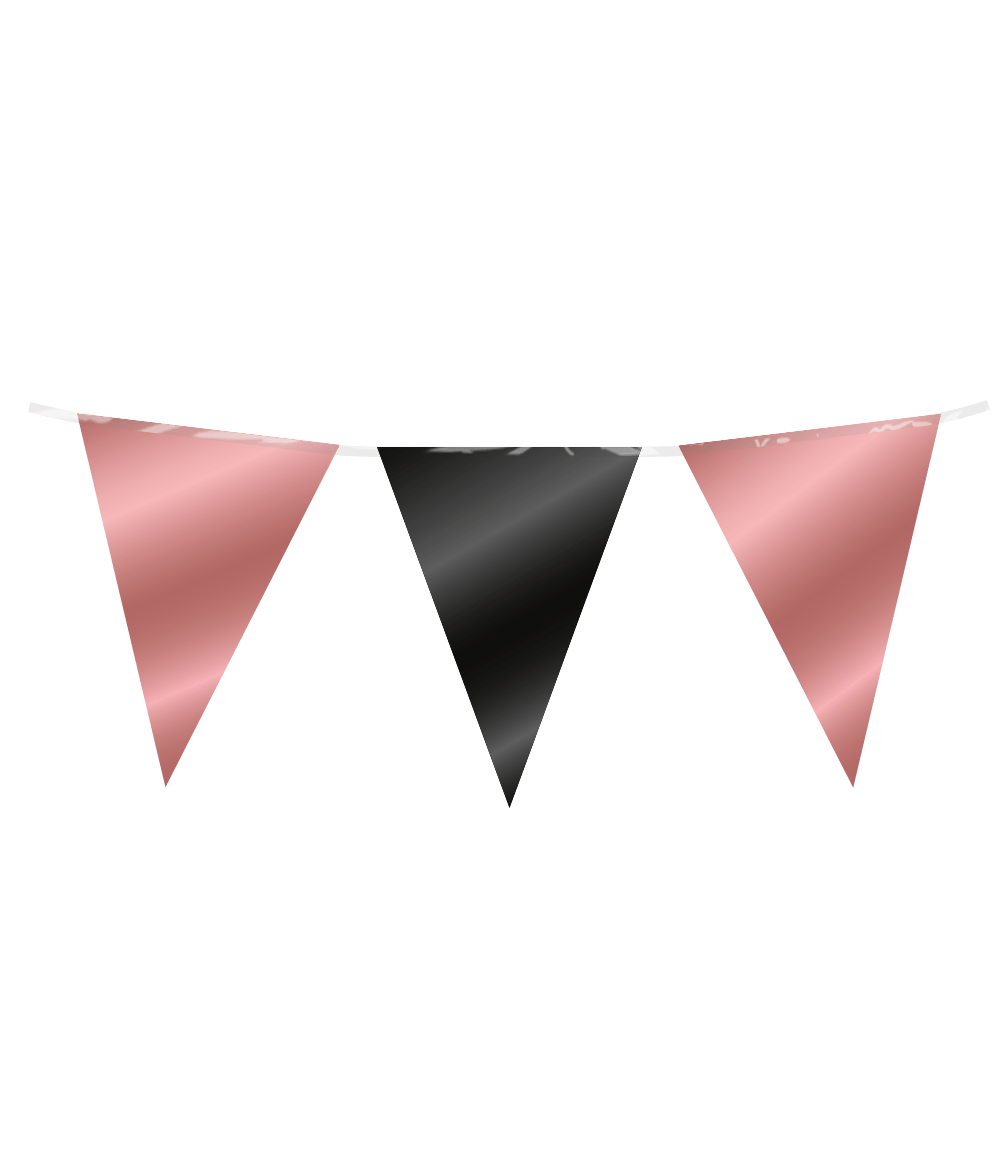 Rose Goud Zwarte Slinger Folie 10m