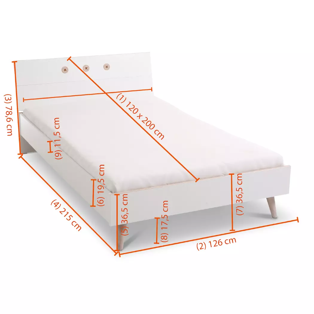 Bett Billund 120 x 200 cm