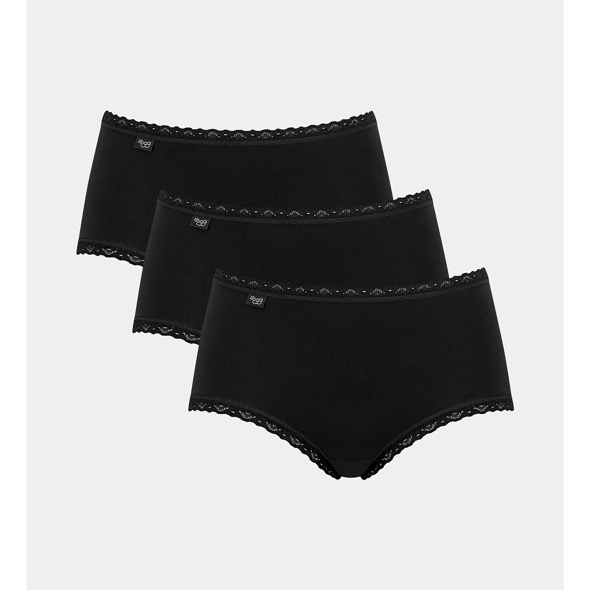 SLOGGI<br>Conjunto de 3 vestidos midi de renda de algodão 24 horas por dia, 7 dias por semana