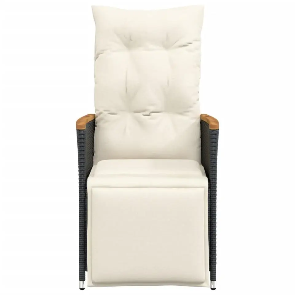 vidaXL - Tuinstoel - Zwart - Poly rattan
