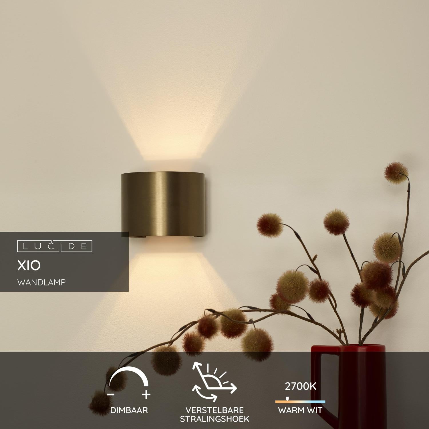 Lucide XIO Wandlamp - Roest bruin