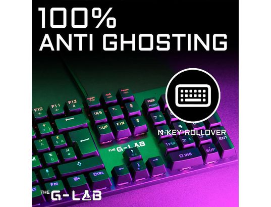 THE G-LAB - Clavier gamer KEYZ CARBON EX (Switch Blue) (FR)